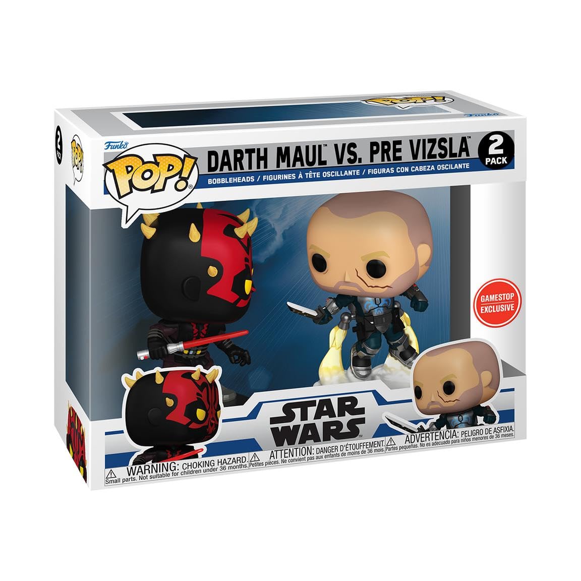 Funko Pop Star Wars Clone Wars Darth Maul vs Pre Vizsla 2-Pack